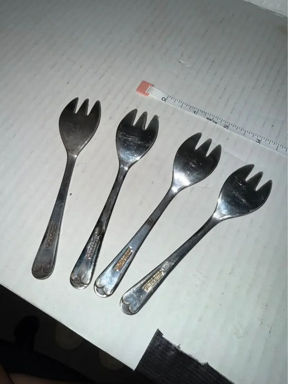Vintage - SET OF 4 - Sheffield England - Silver Plate - Dessert/Appetizer Forks